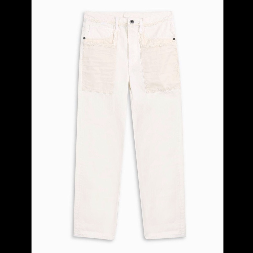 Helmut Lang — Inside Out Boyfriend Jeans — Size 27 — Ivory